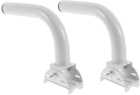 Zerodeko 2pcs Stainless Steel Pole Mount Bracket Mounting Pole for Outdoor Antenna Aerial Bracket Wall Mount