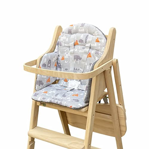 Fitzulam Hochstuhlkisseneinsatz, kompatibel mit Ostküste und vielen anderen Holz-Babystühlen, Hochstuhlbezug, Sitzkissen, Polsterung, Holzhochstuhl-Schutzpolster