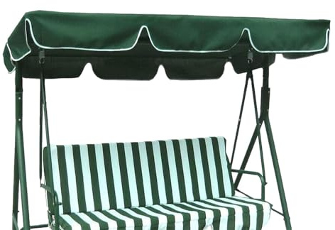 Raypontia 1 Piece Swing Seat Canopy - 164 x 114 x 15 cm Hollywood Swing Roof Cover - Sun Canopy for Swing Chair, Grey Roof for Hanging Bench Swing, Durable, Green