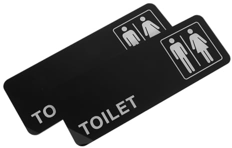HOMOBABE 2pezzi Insegne Per Bagno Acrilico Per Uomini e Donne Targhe Indicative Per Toilette Design Creativo Per Uso Domestico e Commerciale