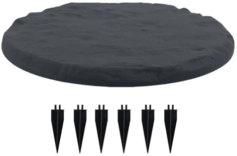 Duroecsain Pietre di pedana per esterni, decorazione da giardino, con gancio da pavimento, per marciapiedi, giardino, piscina, terrazzo, esterni