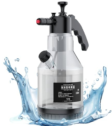 Spruzzatore di Schiuma per Autolavaggio 2L - Spruzzatore a Pompa Manuale | Cannone Schiumogeno per Tubo da Giardino | Corpo Bottiglia Ispessito e Design a Pressione d'Aria