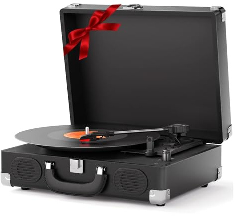 Grammofono vintage a cinghia S100, giradischi, disco in vinile, stereo ad alta fedeltà, altoparlante incorporato, 3 velocità
