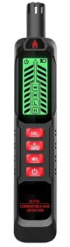 Detector de Gas, Detector de Fugas Gas, CO2 Natural, inflamable, Alcohol, GLP, metano, Recargable, Alarma Sonora, comprobador ppm y LEL para el Trabajo, el hogar(ZL71A Standard)