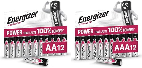 Energizer Advanced - Piles AA + AAA (Lot de 24) - Alcaline 1,5V - Haute Performance - Télécommandes, Jouets et Électroniques - Emballage 0% Plastique - Conservation 10 Ans [Exclusivité Amazon]