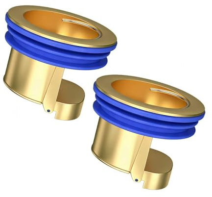 Brass One Way Valve Drain Plug, 2 Pcs, Shower Floor Backflow Preventer, Anti-Odor Drain Stopper, Odor-Proof Cover for Bathtub Bathroom Sewer