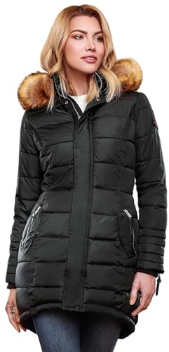 Navahoo Papaya Damen Winter Jacke Steppjacke Mantel Parka gesteppt warm B374