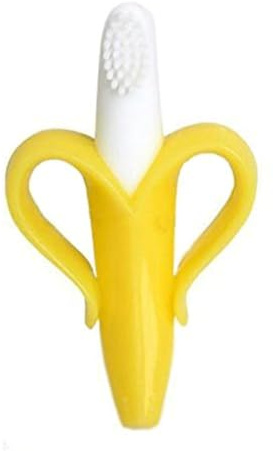 Cepillo de dientes y mordedor para bebé, dos en uno, cepillo para ejercitar la mandíbula