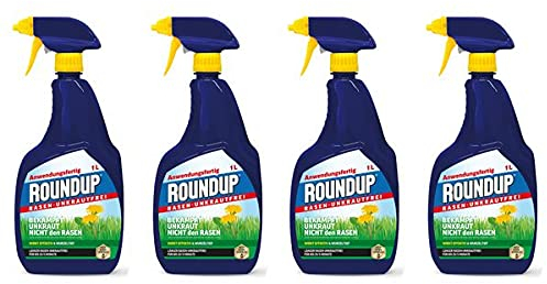 ROUNDUP Rasen-Unkrautfrei 4 l - Anwendungsfertiges Spray zur Unkrautbekämpfung im Rasen