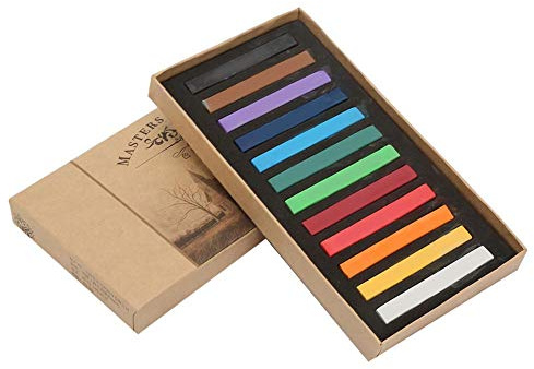 HEEPDD Pastelli Artistici, 24 36 48 Colori Assortiti Set di Pastelli Quadrati Morbidi Gessetti per Disegno e Studi Artistici per Artisti Professionisti e Appassionati di Arte