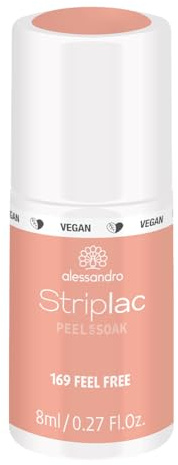 alessandro Striplac UV-Nagellack Feel Free – Schonend und langanhaltend – Einfache Entfernung dank Peel-Off-Technologie – Vegan und tierversuchsfrei – 8 ml