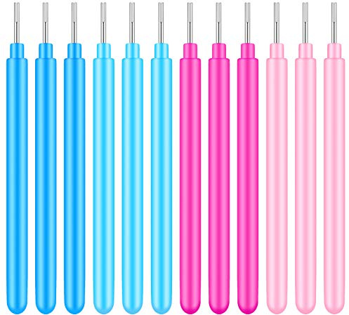 WILLBOND 24 Pieces Paper Quilling Tools Rolling Curling Quilling Needle Pen DIY Card Making Paper Pen for Art Craft Handmade Tools, 4 Colors
