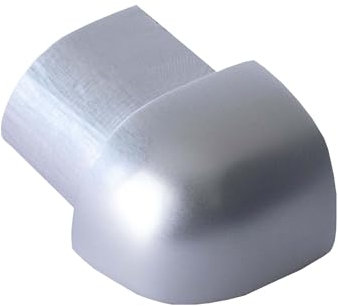 5X Dalsys Outer Corner for Tile Trim 12,5mm Aluminium (anodised) Quarter Circle Profile Glossy Chrome