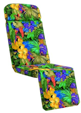 KETTtex EXKLUSIV Auflage Relaxliege Papagei I Gartenliege Polster 175x50x9cm I hochwertige & Pflegeleichte Liegenauflage I Wetter- & formbeständige Liegen-Auflage I KTH3 Liegestuhlauflage