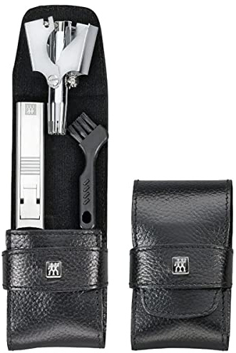 ZWILLING Maniküre Pediküre Set 2tlg. mit TWIN S Nagelknipser,Nasen- und Ohrenhaarschneider Leder, schwarz