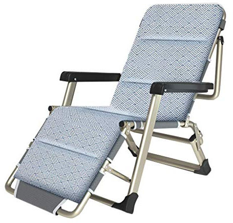Balcony Office Relaxing Chair Folding Metal Garden Loungers and Recliners for Small Spaces | Adults Reclining Office Chair with footrest in Warehouse | Outdoor Patio Deck Chairs fo
