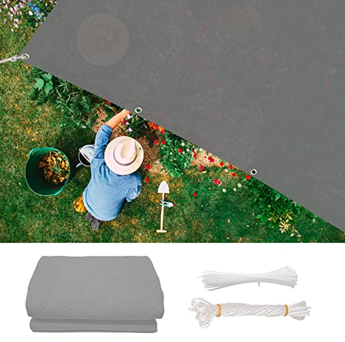 Sonnensegel atmungsaktiv 1.8 x 3.4 m atmungsaktiv Sonnenschutz Windschutz Sonnendach mit Ösen und Befestigungsseile für Außenbereich,Garten, Grau