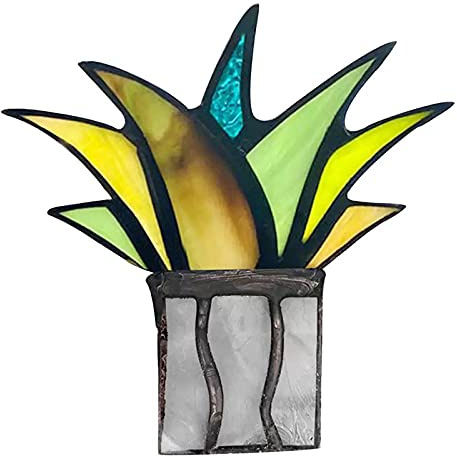Acchiappa-sole Mini ornamenti di agave acrilico aloe vera piante in vaso decorativo giardino casa Regalo Perfetto (Color : D)