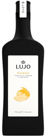 Lujo Mango Tequila Cream Liqueur - Perfectly balanced Mango Sweet and Sour Notes | Made Using Reposado Tequila | 15% ABV & 70cl | Perfect for Cocktails, as a Shot, Gifts, Parties and Celebrations