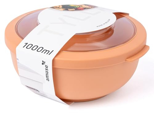 Amuse Tylla Lunchbox Erwachsene (1000ml) | Luftdichte Frischhaltedosen mit Deckel | Meal Prep Box | BPA freie Lunchbox Mikrowellengeeignet | Salat To Go Box | Lunch Box | Behälter zum einfrieren