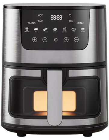 Horno Inteligente, freidora de Aire Visual de 7 litros con Pantalla táctil Digital, Control de Tiempo y Temperatura, protección contra Fallos de energía, Antiadherente y fácil de Limpiar, 2400 W