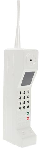 Vintage Old Telephone Model Iron White Retro Desktop Decor Prop | Realistic Details, Home Enhancement, Versatile Decor, for 80s and 90s Themed Parties