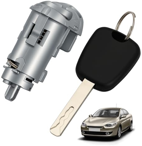 LDLRevX Cylinder för dörrlås fram vänster AL223 7701209836, kompatibel med Renault Fluence, Kangoo, Master, Trafic, Clio III, hållbar modell