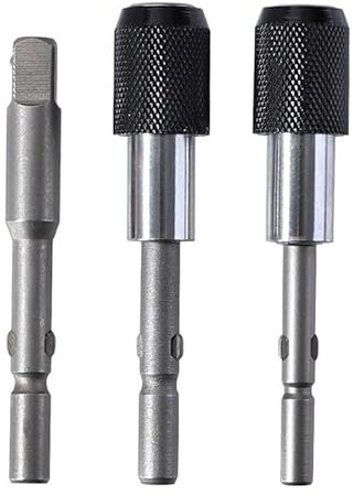 Taoxekoro 3pcs Electric Screw Connecting Rod - 801/802 Electric Screwdriver Bit to Pneumatic Screwdriver Bit Sleeve Adapter, Magnetic Self-Locking Conversion Rod for Electric Screwdrivers