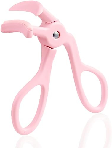 Eyelash Curlers - Plastic Eyelash Curler with Silicone Refill Pads Premium Cute Small (Pink)