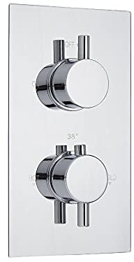 Milano Mirage 2 Outlet Twin Diverter Thermostatic Concealed Mixer Shower Valve - Chrome