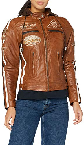 URBAN 5884 Leather Damen Leren Bikerjack Vestes Pour Femme