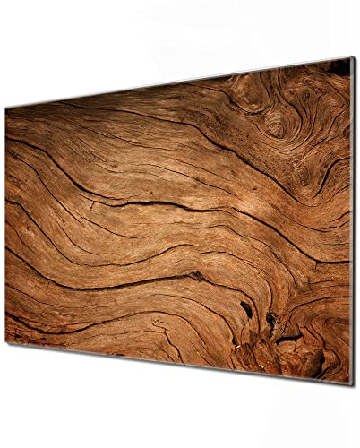 banjado Glas Magnettafel (90 x 60cm) - Magnetwand Glas - Magnetpinnwand als Memoboard - Pinnwand Magnettafel Küche, Büro, Kinderzimmer - Trockenes Holz