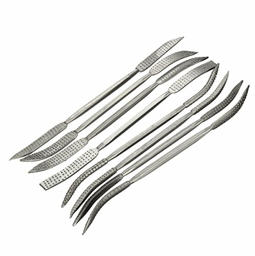 EsportsMJJ 8Pcs 190Mm Mestieri Riffler Doppia Finito Grossolana Legno Raspa File