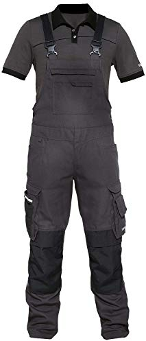 Uvex Perfexxion Arbeitshose - Latzhose m. Kniepolster-Taschen - Grau - Gr 52