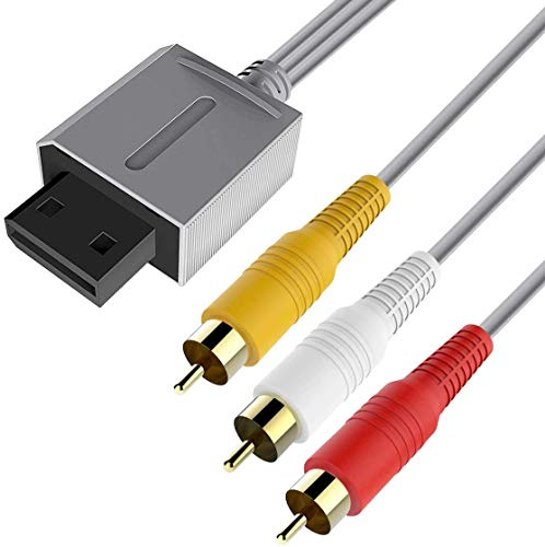 Câble AV Wii, câble audio composite de 1,8 m, câble de rechange pour TV RCA, pour Nintendo Wii et Wii U