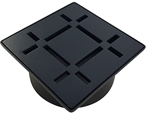 FROSCH Duschrinnen-Set, 10,2 cm, Edelstahl, Armaturenbrett-Design (mattschwarz)