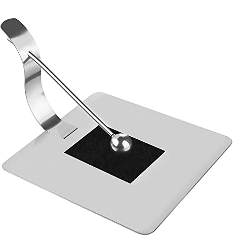 Linkidea 6,7 x 6,5 Zoll Serviettenhalter für Tische, Serviettenhalter für Küche, modernes Edelstahl-Abendessen, flaches Papierserviettentablett, Silber