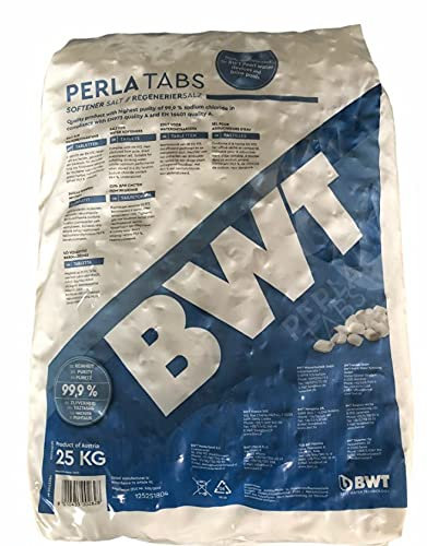 BWT Perla TABS - Sale rigenerante 25 kg, purezza del 99,9%, con panno Sanvo multiuso