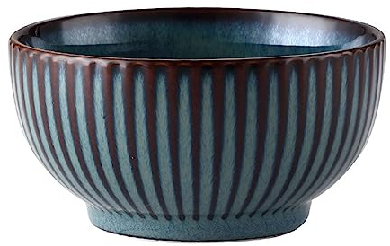 soulnioi Large Salad Bowl, 8 Inch Ceramic Cereal Bowl, Soup Bowl Ramen Bowl, Fruit Bowl Serving Bowl Decorative Multipurpose Bowl - Blue / 1600ML