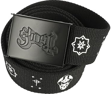 Ghost Logo Unisex Gürtel schwarz 100% Polyester Band-Merch, Bands, Geschenke
