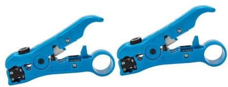 DOITOOL 2st Koaxialkabel Kabelabisolierzange Abisolierzange Crimper Werkzeug Koaxial Kabel Manuelle Abisolierzange Elektrischer Kabelabisolierer Abisolieren Crimpzangen