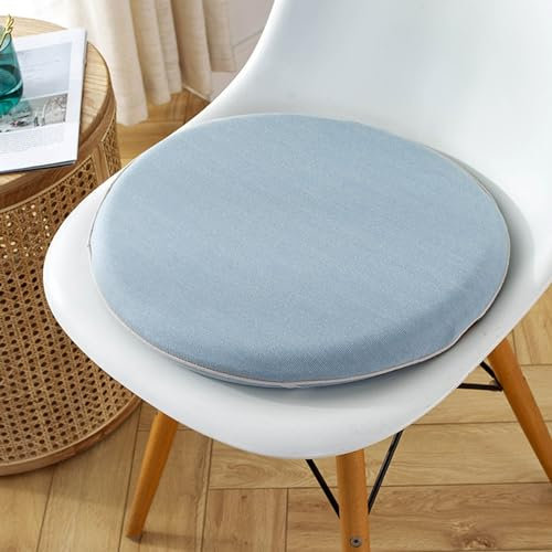 Rundes Stuhlkissen aus Memory-Schaum, rutschfeste Sitzkissen für Küchenstühle, Dicke Küchenstuhlpolster, Küchensitzkissen, Sitzkissen (Color : B, Größe : 50x50cm)