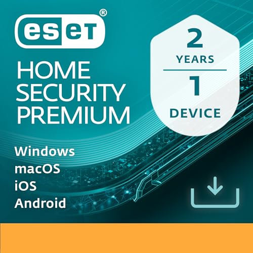 ESET HOME Security Premium 2026 │ 1 Device │ 2 Years │ Antivirus, Firewall, VPN, Safe Banking, Safe Browsing, Webcam Protection, Secure Data, ESET Folder Guard | Activation key by email