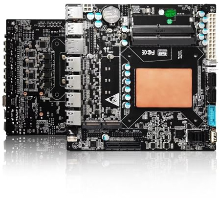 AIOPCWA NAS Motherboard Industrial, 6 Bay, Core i3-1115G4, Mini Itx, 4 × I226V 2.5GbE LAN, DDR4 8GB RAM 256GB NVMe SSD(PCIe3.0×2), 1 × SFF-8643, PCIE×4, DP + HD + Type-C(4K@60Hz)
