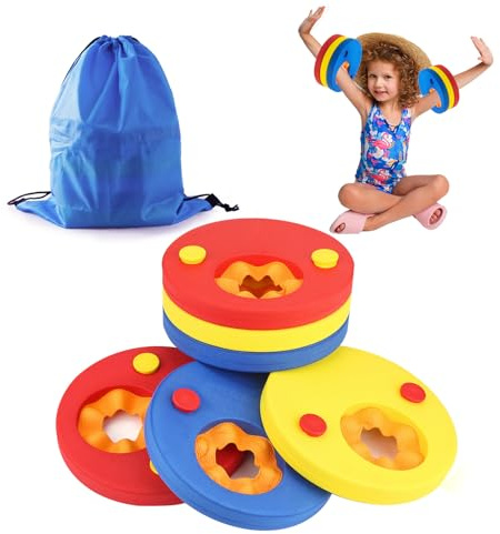 6 Stück Schwimmflügel für Kinder 2-7 Jahre, Schwimmscheiben Kinder, Eva Schaum Schwimmflügel ohne Aufblasen, Auftriebshilfe Schwimmhilfe zum Schwimmen Lernen für Kleinkind Mädchen Junge