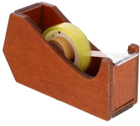 Gatuida Klebebandhalter Aus Holz Für Schreibtisch Klebebandschneider Fürs Büro Klebebandspender Für Bastelraum Und Arbeitsplatz