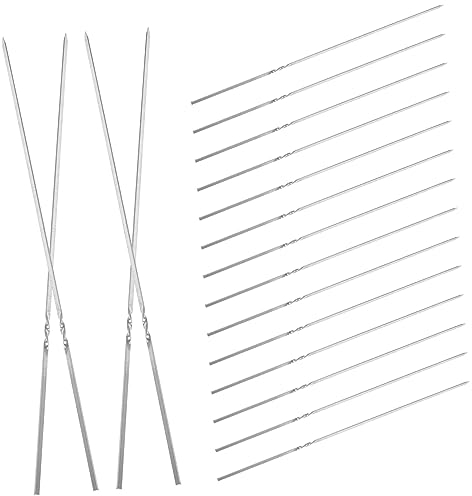 Cabilock Lot De 50 Brochettes En Acier Inoxydable Pour Barbecue Pour Viande Et Légumes Pour Dîners En Famille Et Activités De Plein Air