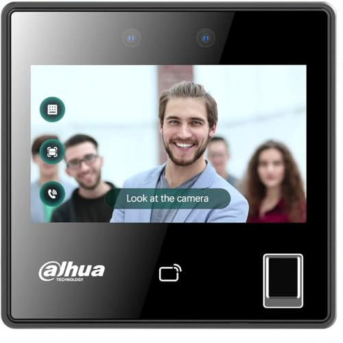 Dahua Lecteur de cartes d'accès Autonome avec Reconnaissance faciale, USB, RJ45, Métal, Compatible avec Ordinateur de bureau, Ordinateur portable, Imprimante