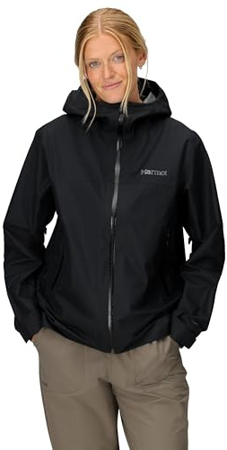 Marmot Kvinnor Minimalist Pertex Jacket, Vattentät Pertex Jacket, Lätt Regnjacka, Vindtät Regnrock, Andningsbar Vindjacka, Perfekt För Löpning Och Vandring, Black, M