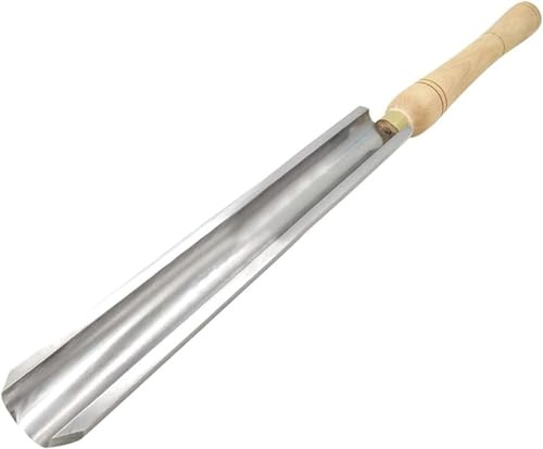 Outils de Tournage du Bois, ciseau à Gouge d'ébauche, Outils de Tournage du Bois avec Manche en Bois, grattoir à Gouge pour Amateur de Bois, Bricoleur ou Charpentier, Demi-Rond (Taille : 250 x 50 mm